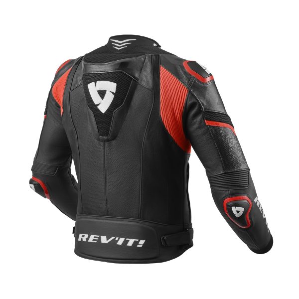 Giacca pelle Revit Hyperspeed pro black red leather jacket - immagine 2