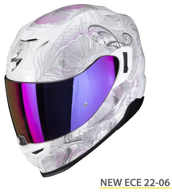 Casco integrale Scorpion exo 520 evo Melrose white pearl pink helmet casque