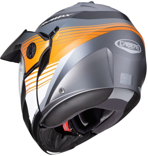 Casco modulare adventure Caberg Tourmax Titan orange helmet casque - immagine 4