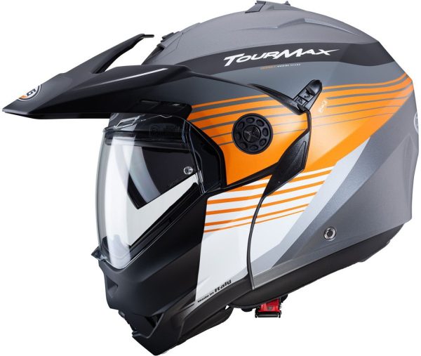 Casco modulare adventure Caberg Tourmax Titan orange helmet casque - immagine 2