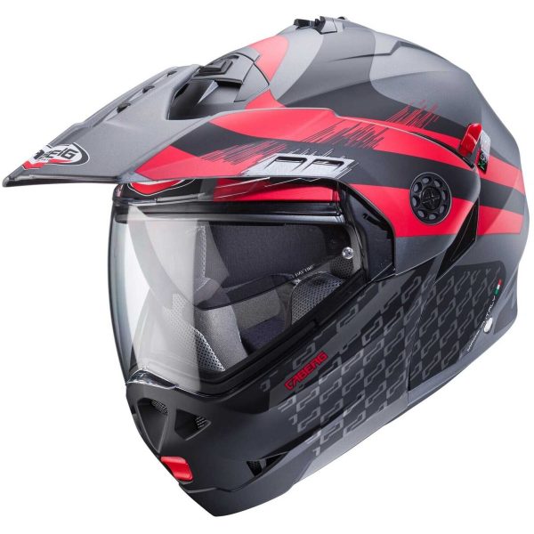 Casco modulare adventure Caberg Tourmax X Sarabe red helmet casque