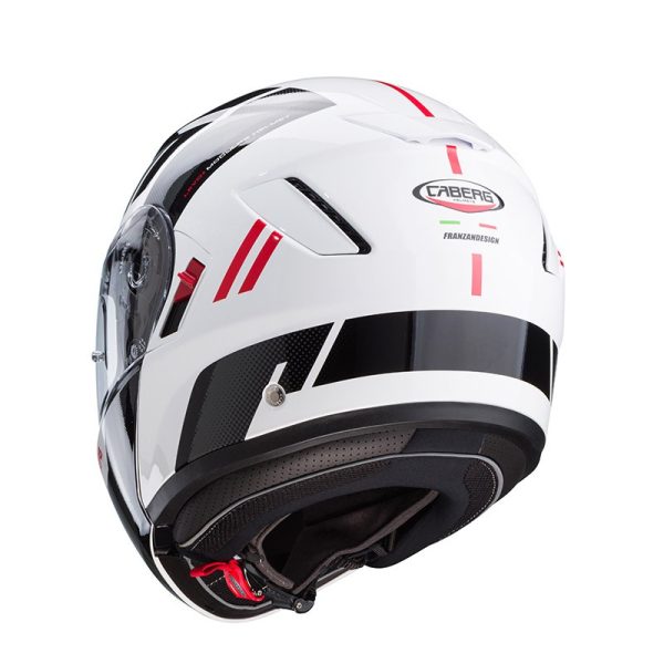 Casco modulare Caberg Levo X MANTA white red helmet casque - immagine 4