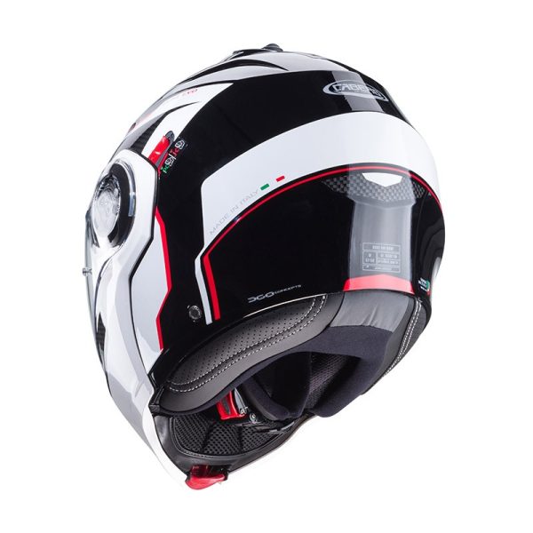 Casco modulare Caberg Duke EVO MOVE white black red helmet - immagine 4