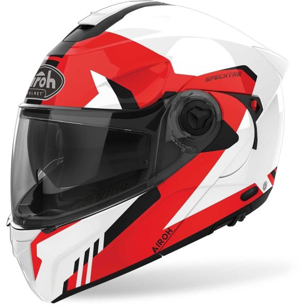 Casco modulare Airoh SPECKTRE CLEVER WHITE RED helmet