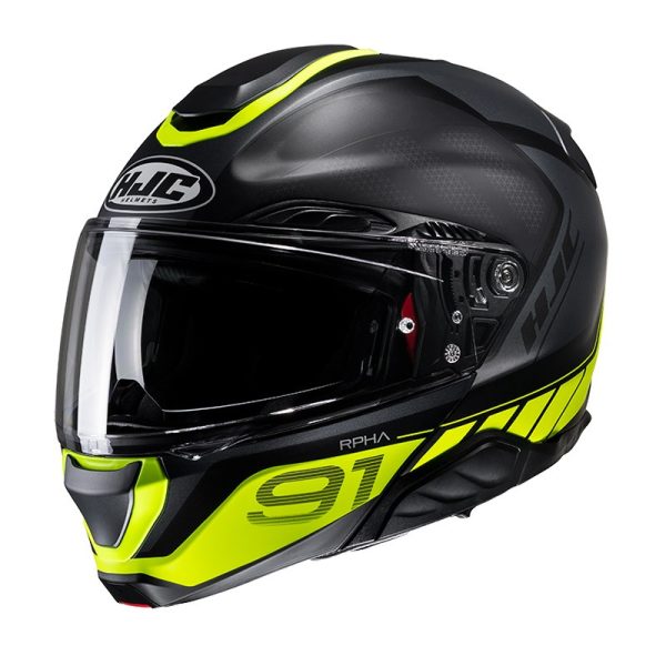 Casco modulare Hjc Rpha-91 RAFINO YELLOW MC3HSF helmet