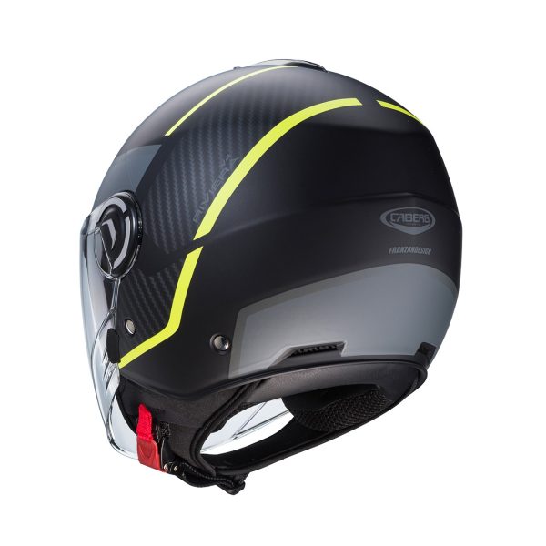 Caberg Riviera V4 X GEO black matt antracite yellow fluo helmet - immagine 3