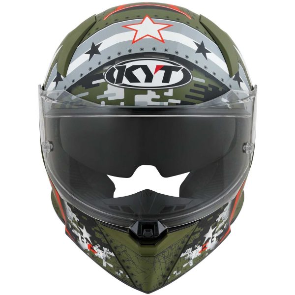 Casco integrale KYT R2R Max Assault army green helmet Casque - immagine 3