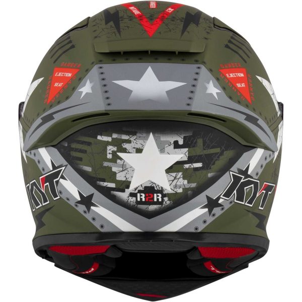 Casco integrale KYT R2R Max Assault army green helmet Casque - immagine 6